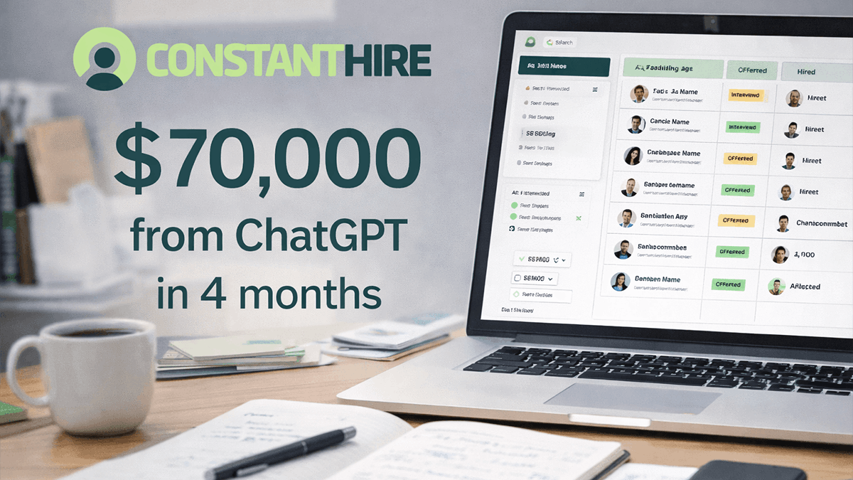 Constant Hire – $70,000 from ChatGPT in 4 Months